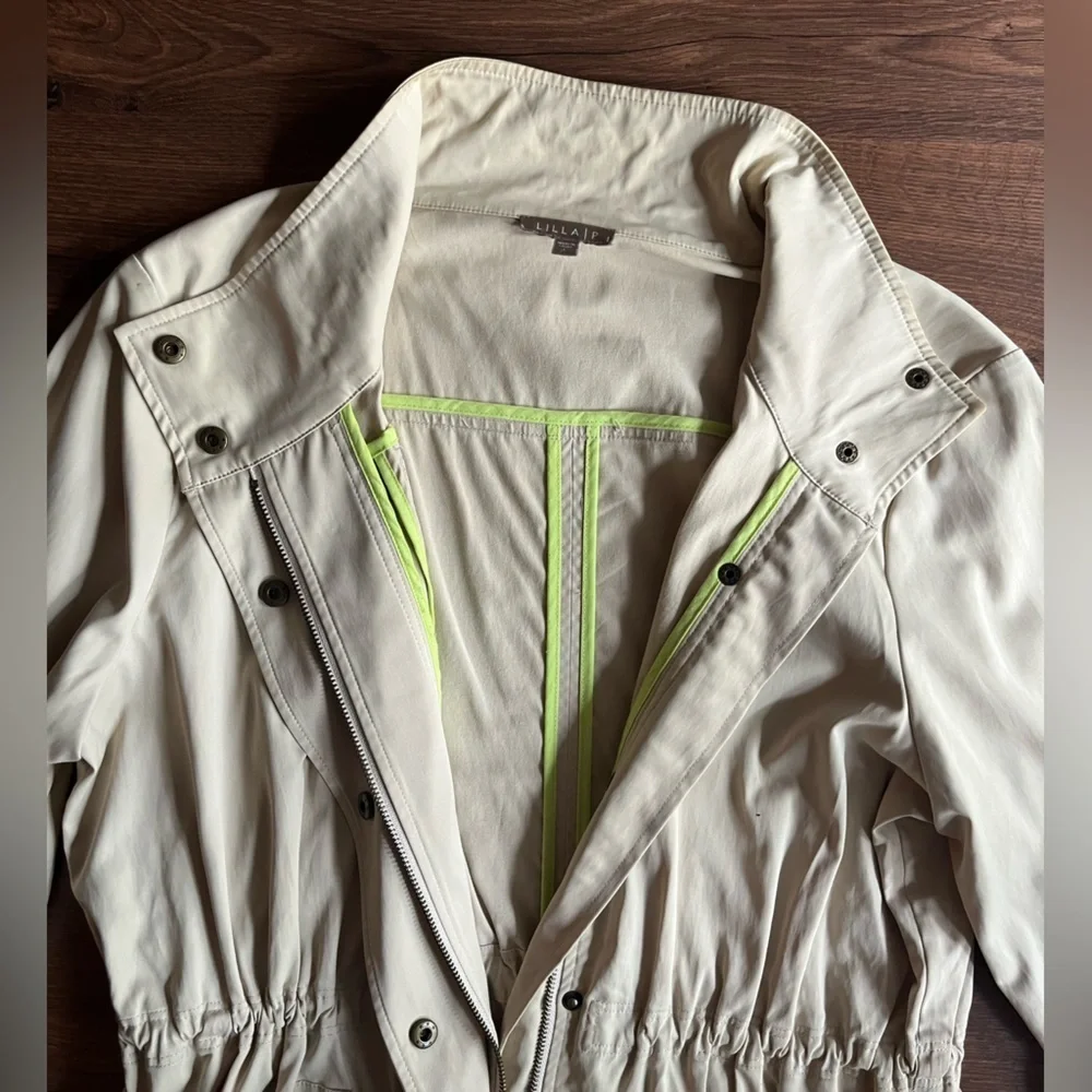 ๐ฟ LILLA P Beige Lightweight Spring/Summer Jacket โ Size L - Picture 6 of 12